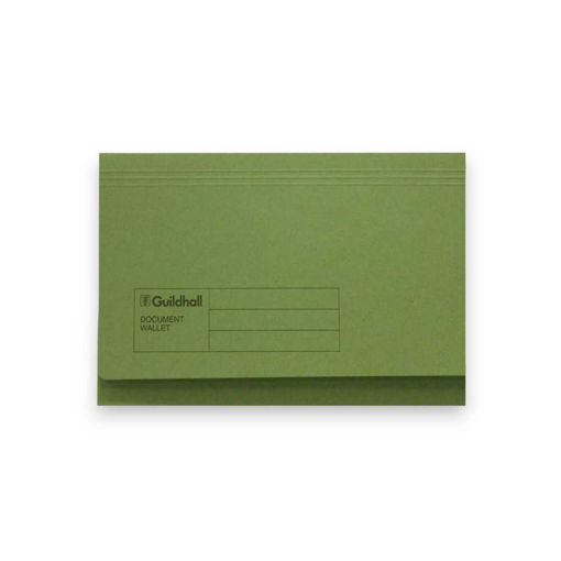 Picture of GUILDHALL CARDBOARD DOCUMENT WALLET GREEN